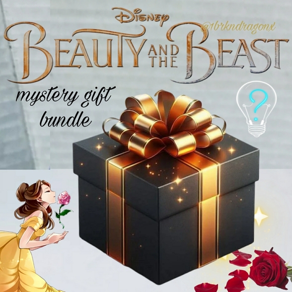 NWT Disney Beauty & The Beast Mystery Gift Backpack Bundle Rose Backpack Gift